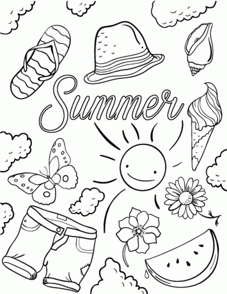 Kids Coloring Pages Summer
 20 Free Printable Summer Coloring Pages