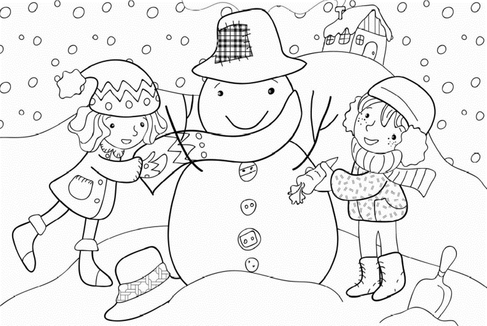 Kids Coloring Pages Winter
 Winter Season Coloring Pages