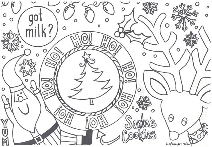 Kids Coloring Placemats
 Christmas Printable Placemats for Kids