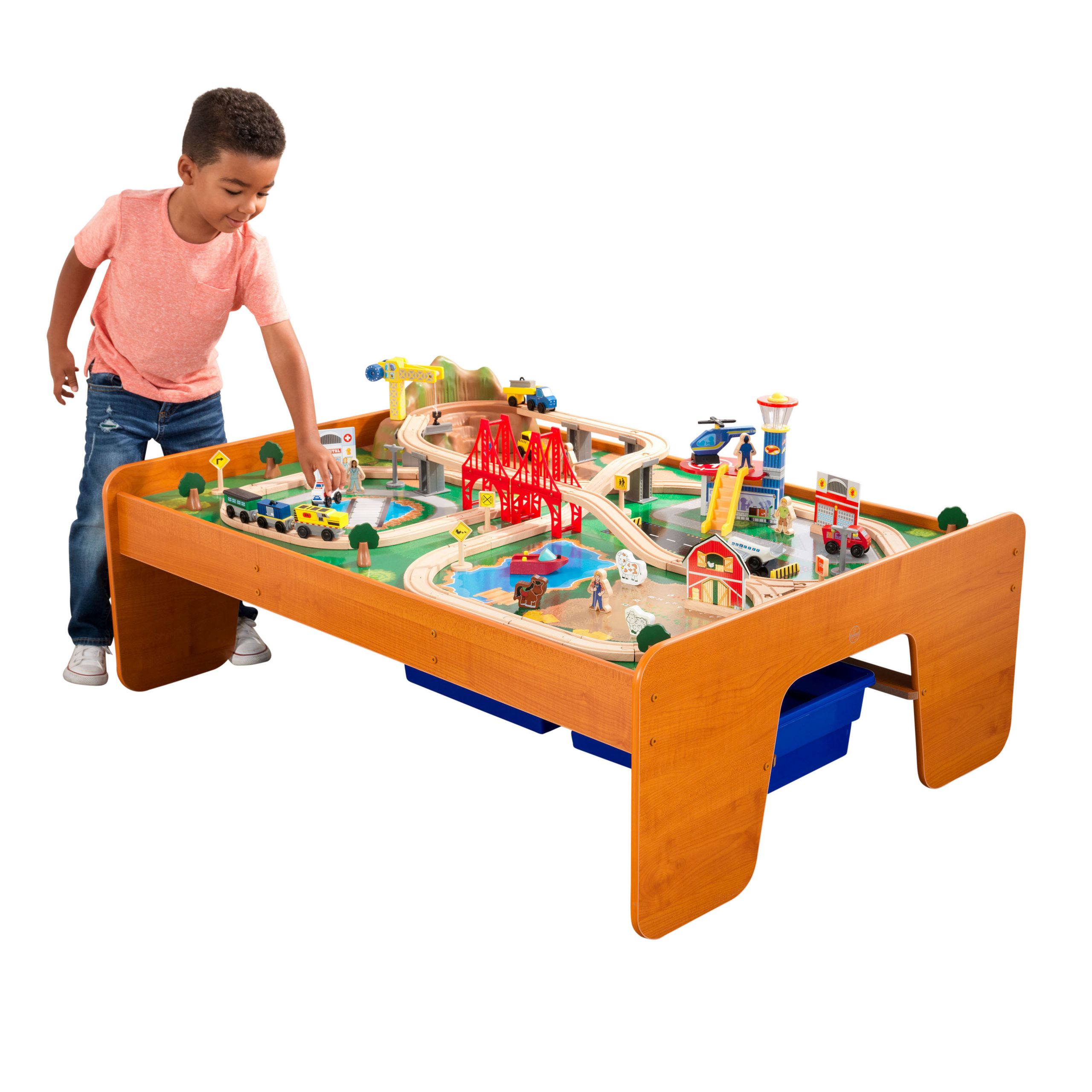 Kids Craft Train Table Set
 KidKraft Ride Around Town Wooden Train Set & Table with