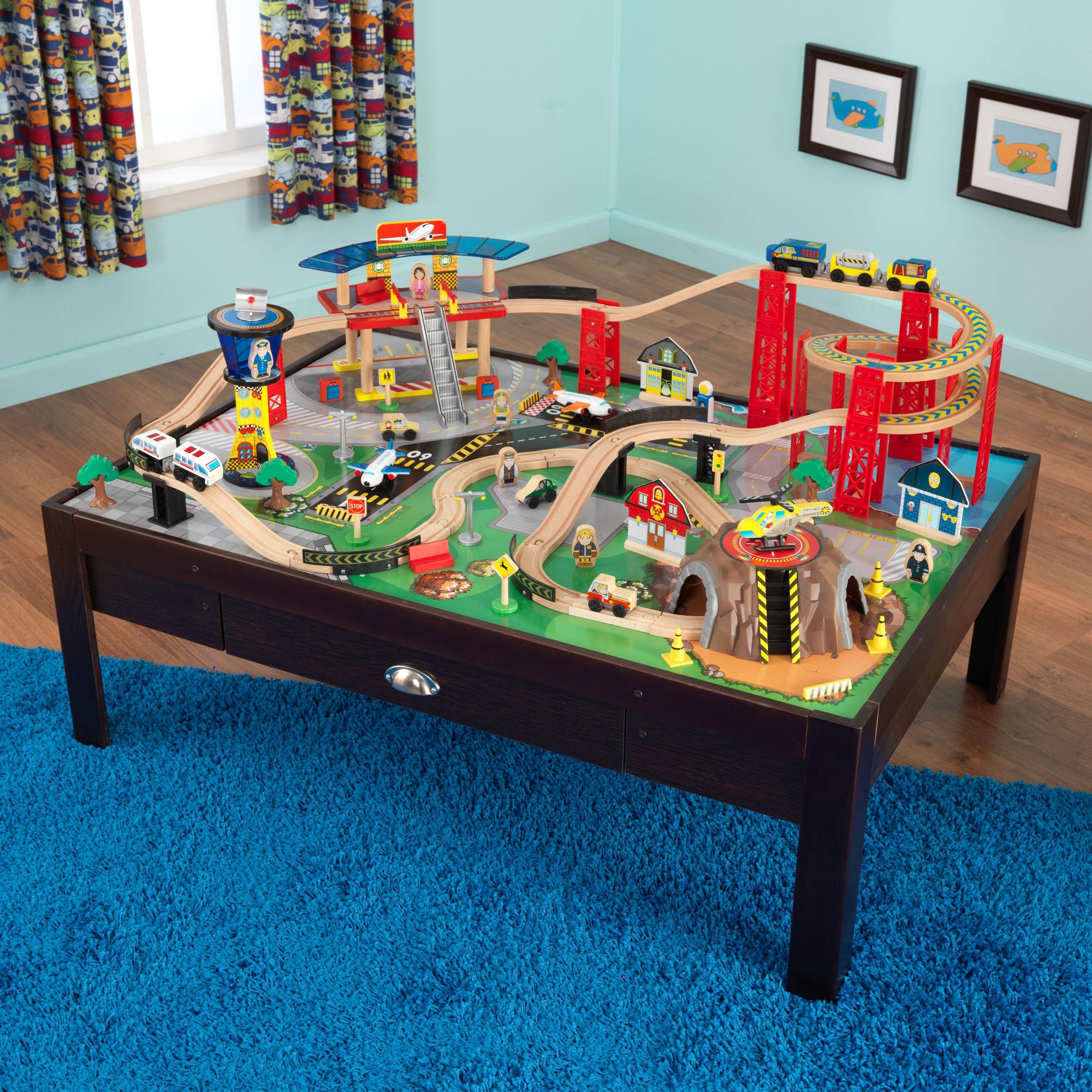 Kids Craft Train Table Set
 Amazon KidKraft Airport Express Espresso Table and