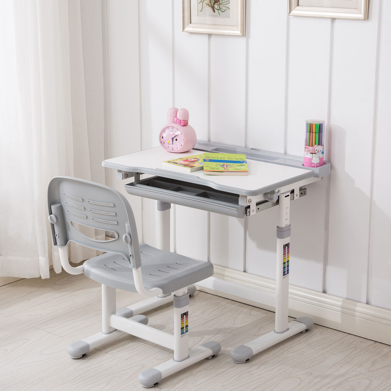 Kids Desk Table
 Grey Adjustable Children s Desk and Chair Set Child Kids