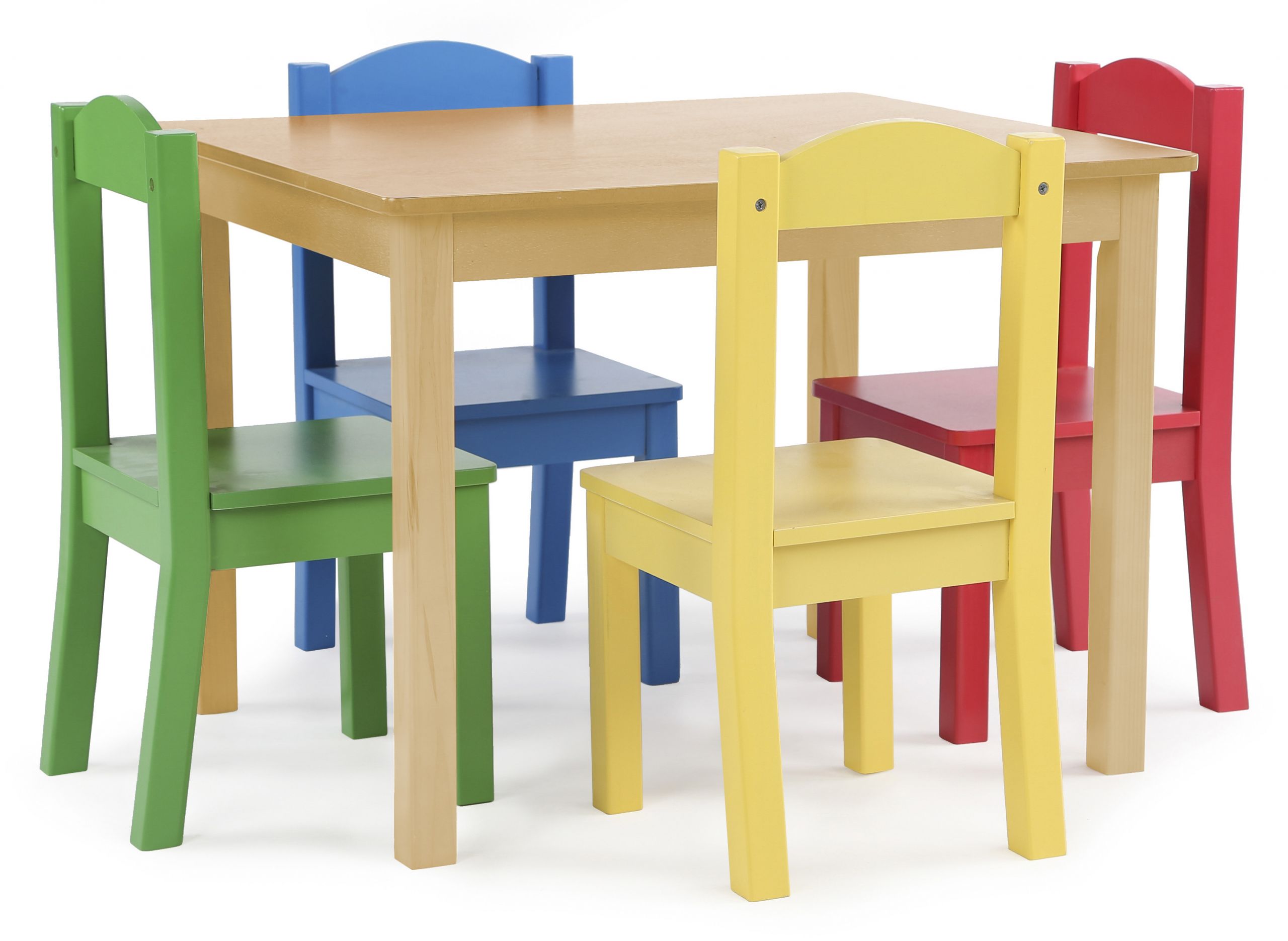 Kids Desk Table
 Tot Tutors Kids Wood Table and 4 Chairs Set Natural