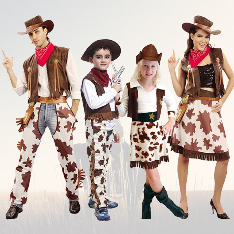 Kids Dress Up Party
 M XL New Pretty West Cowgirl Children Cosplay Halloween