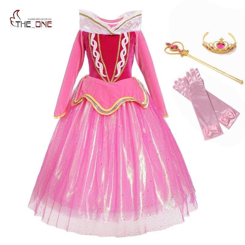 Kids Dress Up Party
 Aliexpress Buy MUABABY Girls Sleeping Beauty Dress