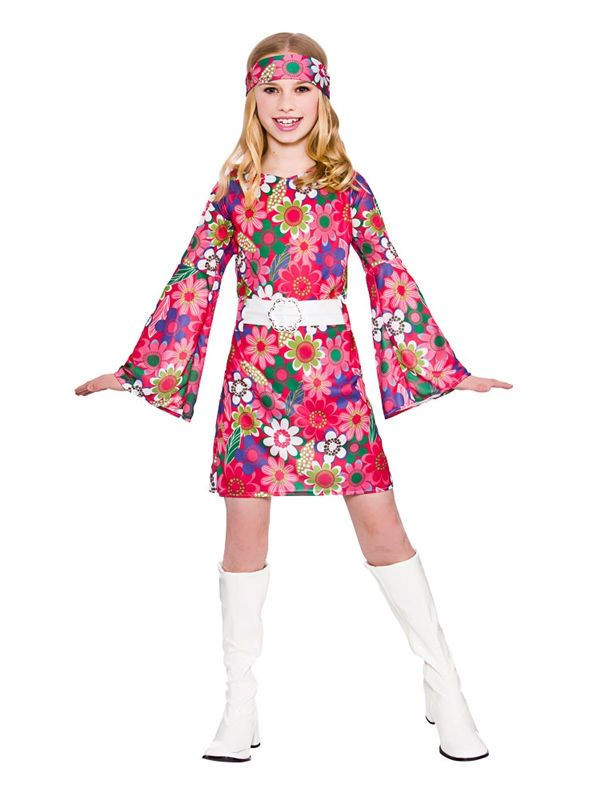 Kids Dress Up Party
 Detalles de Niño 60s 70s Flower Power Groovy Retro GOGO