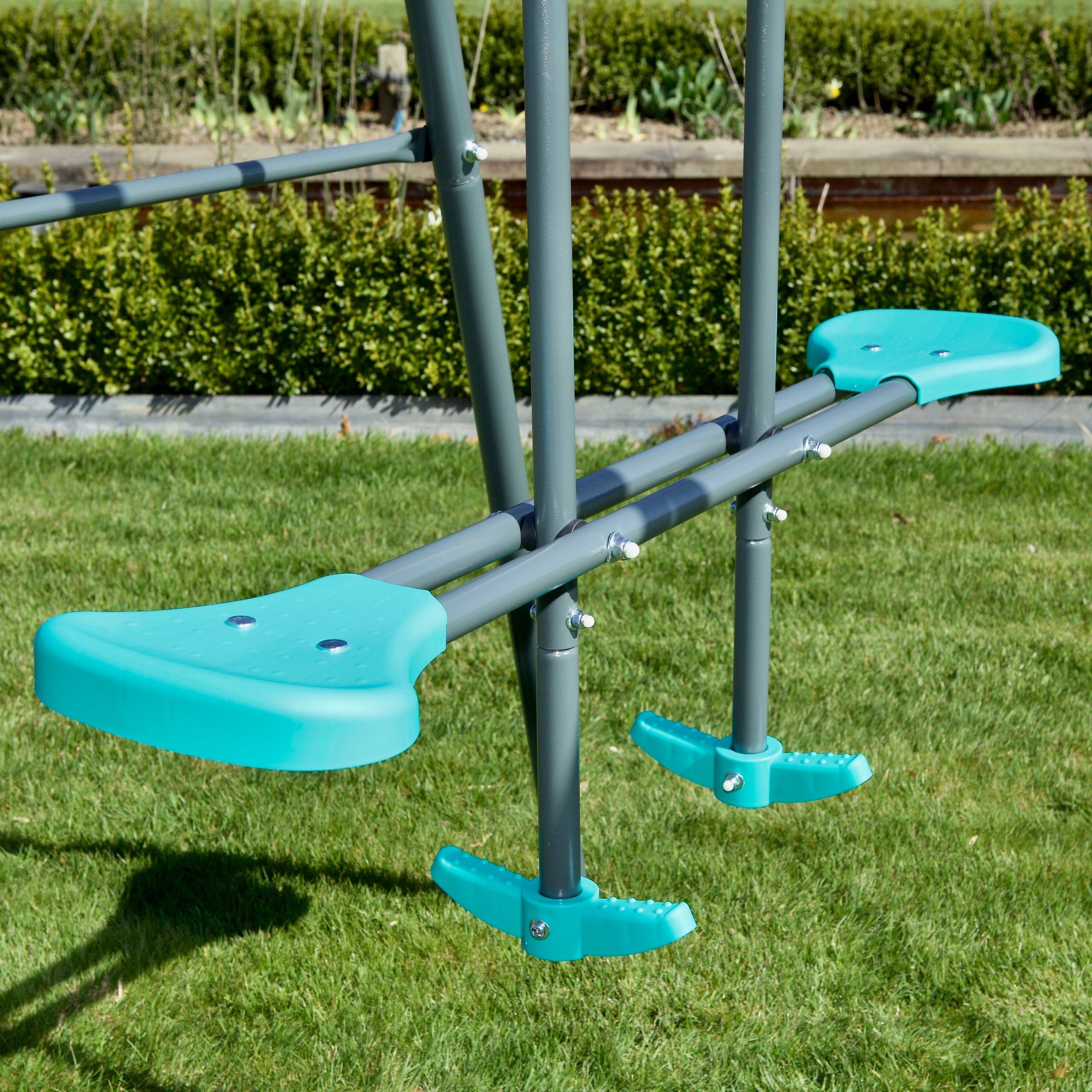 Kids Glider Swing
 Rebo Children’s Metal Garden Swing Set – Double Swing
