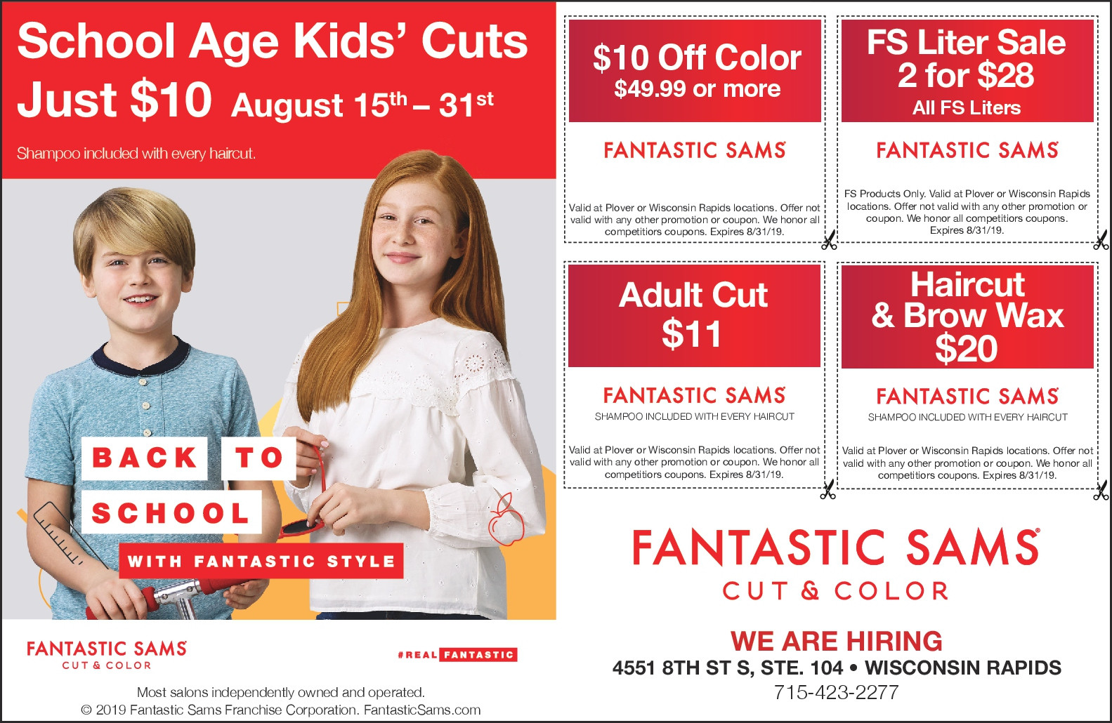 Kids Haircuts Coupons
 Fantastic Sams Wisconsin Rapids Coupons