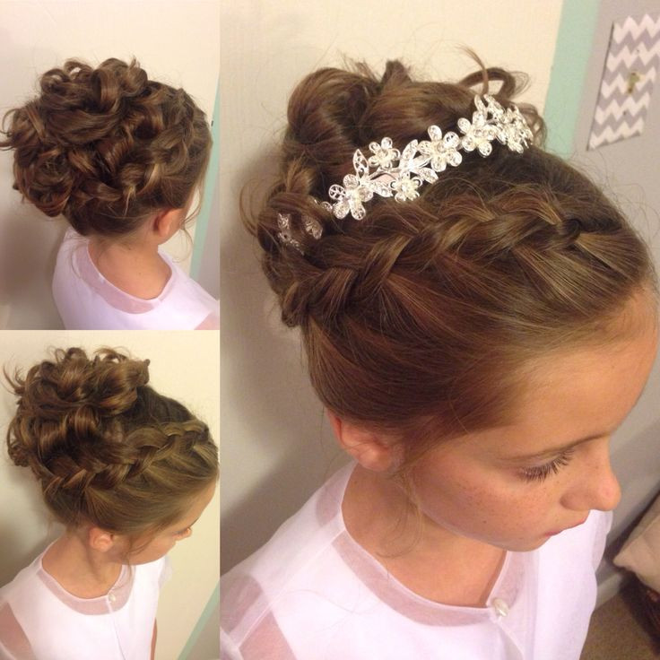 Kids Hairstyles For Wedding
 Little girl updo Wedding hairstyle Instagram