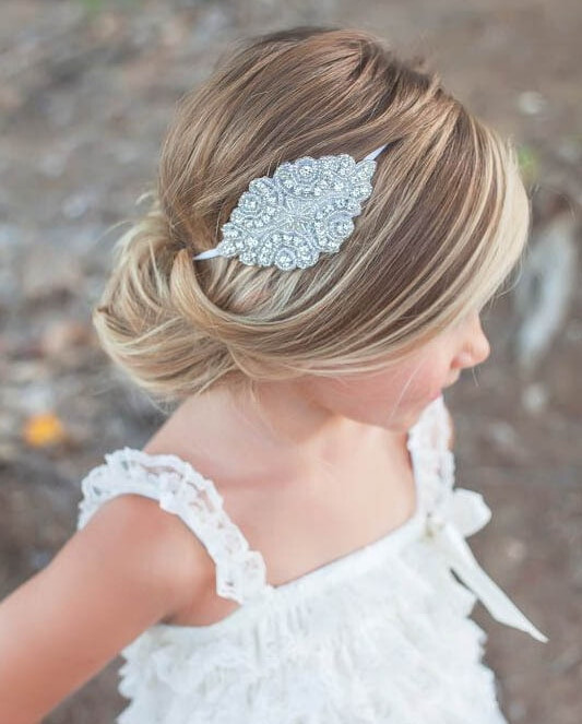 Kids Hairstyles For Wedding
 girls kids wedding bohemia crystal rhinestone beads