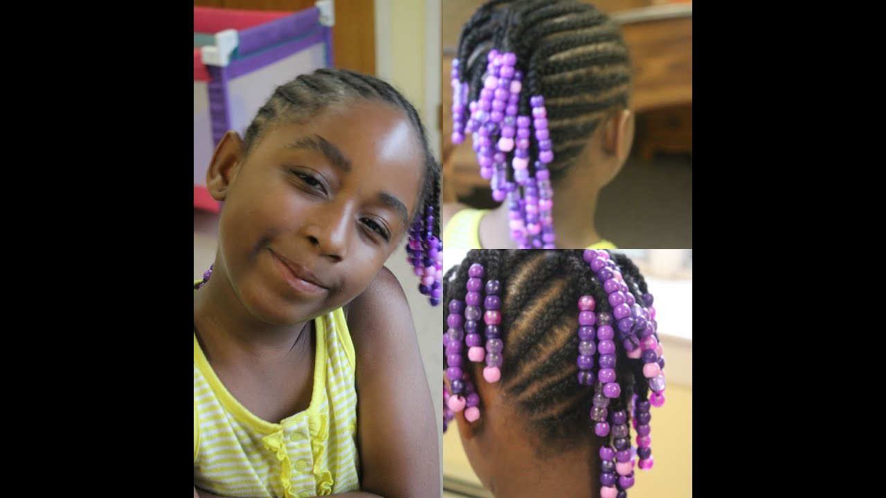 Kids Hairstyles With Beads
 Kids Edition Side Mohawk Braids With Beads WATCH ME WORK