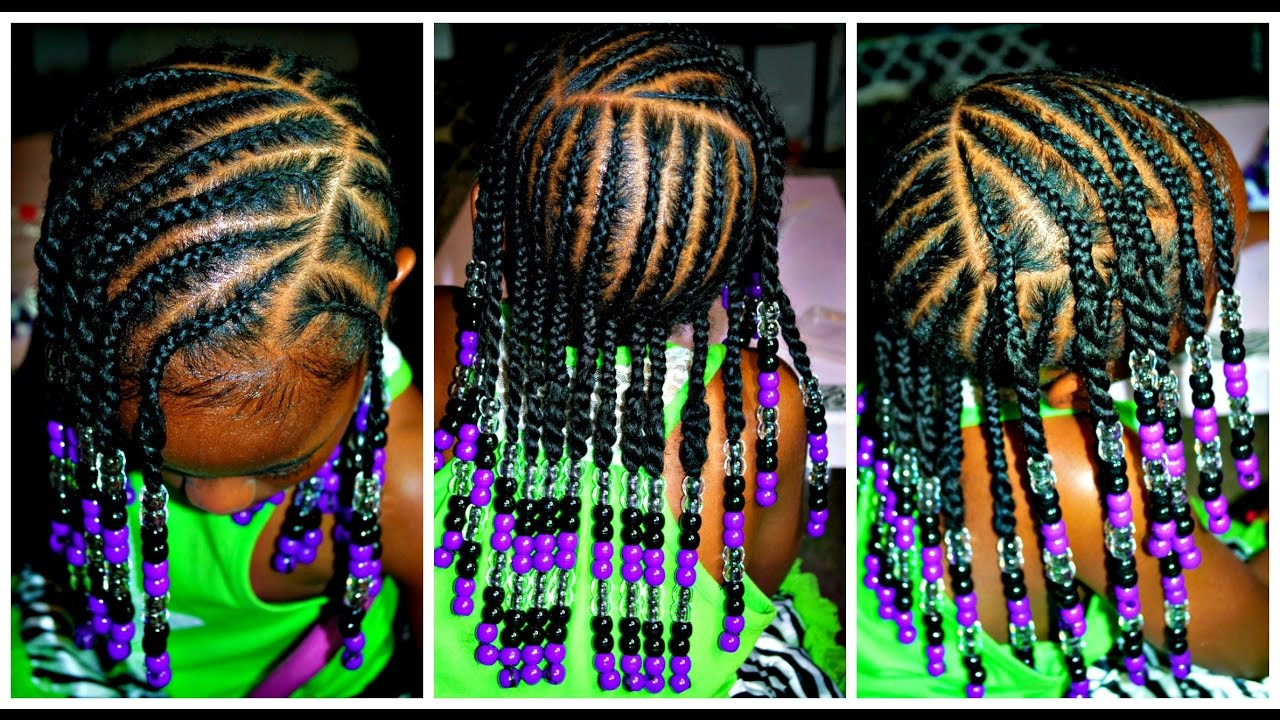 Kids Hairstyles With Beads
 Little Girls Natural Hair Braids & Beads