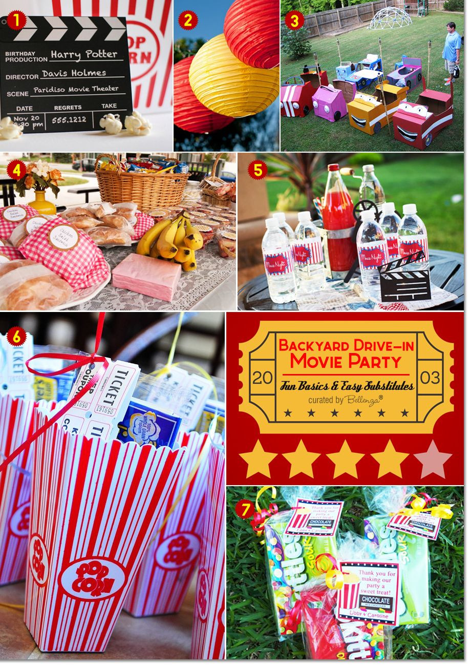 Kids Movie Party Ideas
 Backyard Drive in Movie Party Ideas for Kids Fun Basics