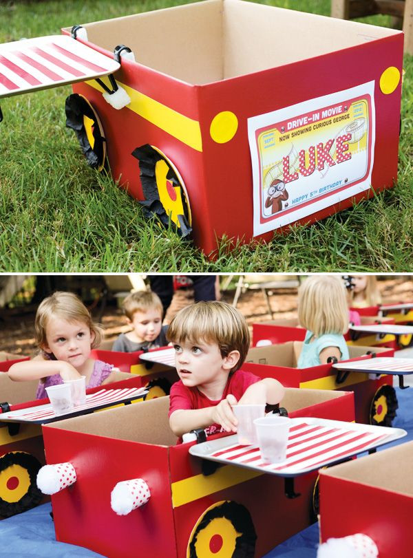 Kids Movie Party Ideas
 Creative Curious George Inspired Drive In Movie Hostess