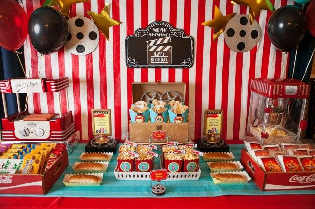Kids Movie Party
 Movie Night concession stand in the foyer Wall the
