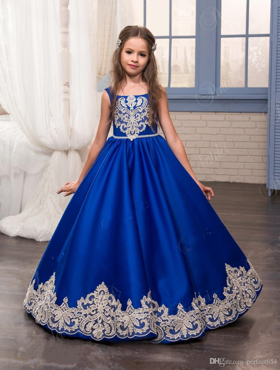 Kids Party Dresses
 Kids Christmas Dresses For Party 2017 Royal Blue Girl