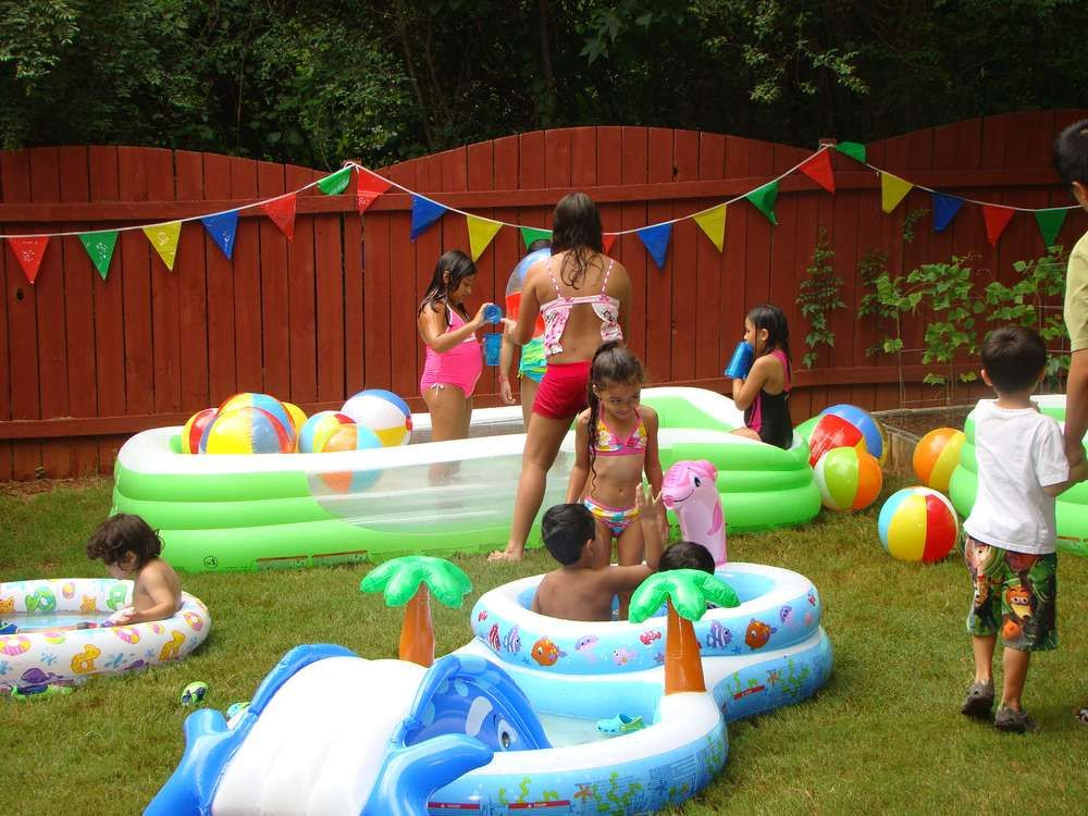 Kids Party Inflatables
 Pool Party Birthday Party Ideas 5 of 34