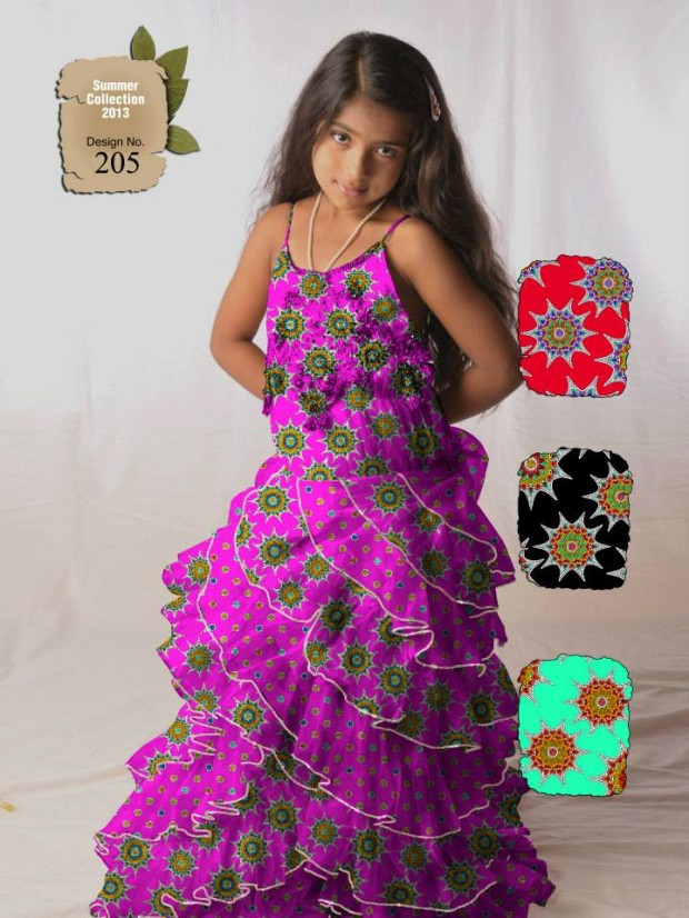 Kids Party Wear Dresses
 Ajwa Kids Child Summer Lawn Dress Collection 2013 by Al