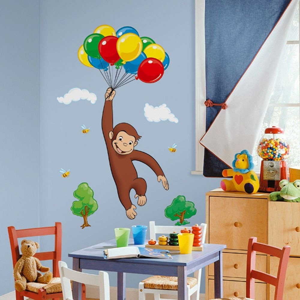 Kids Room Wall Decor
 CURIOUS GEORGE Giant WALL DECALS New Kids Room Stickers
