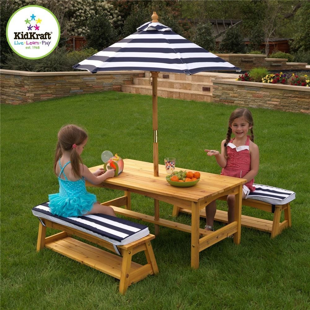 Kids Table And Bench Set
 Amazon KidKraft Outdoor table and Chair Set with