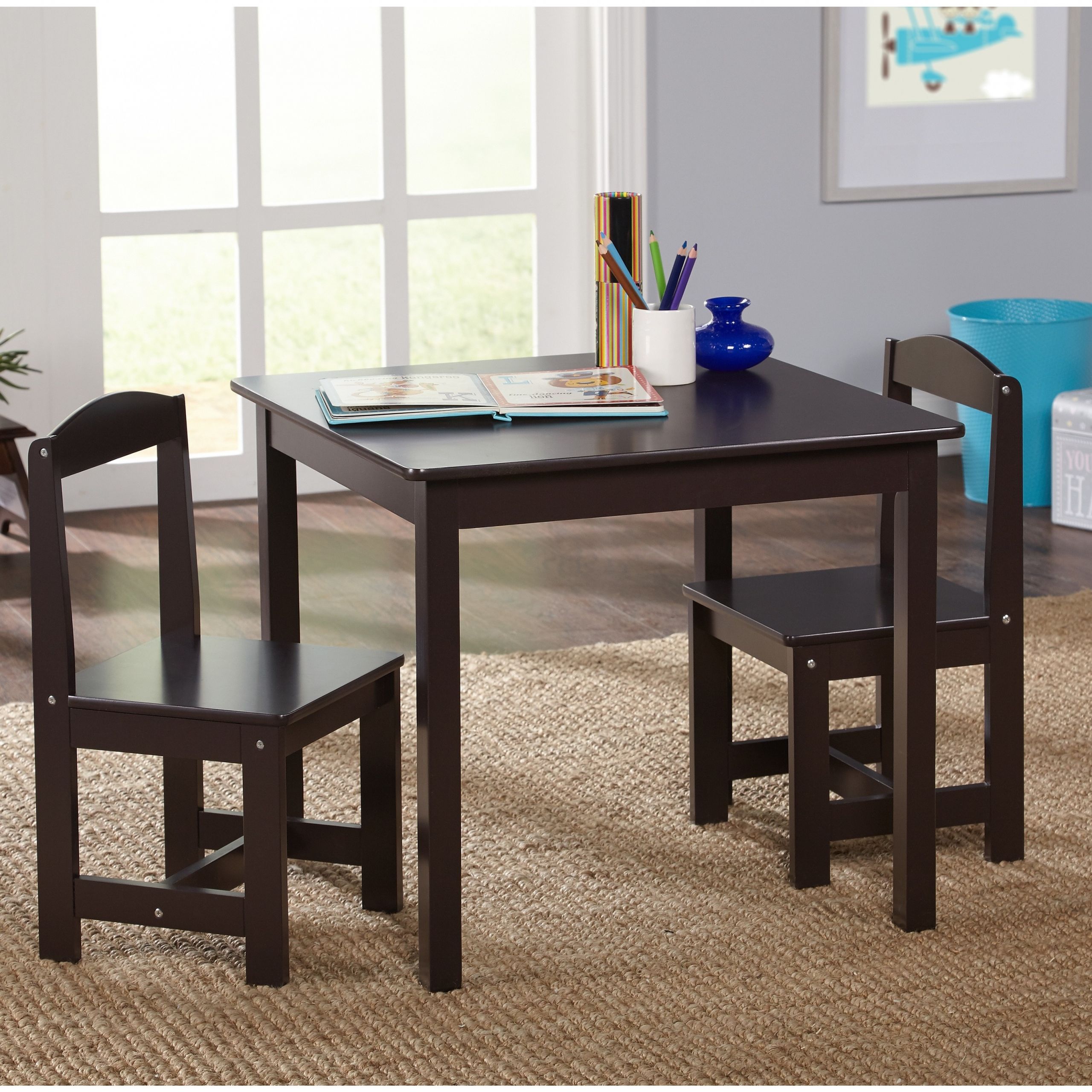 Kids Table And Bench Set
 Hayden Kids 3 Piece Table and Chair Set Multiple Colors