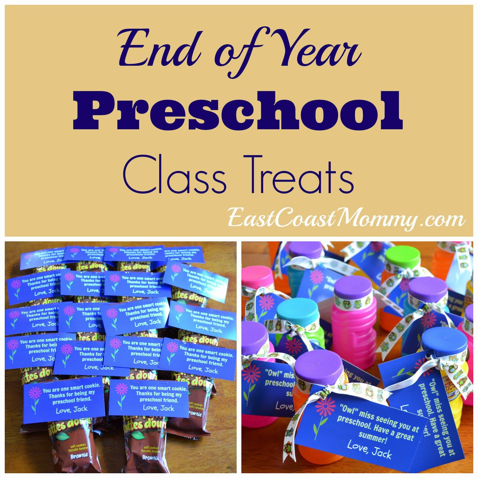 Kindergarten Graduation Gift Ideas For Classmates
 Simple Preschool Class Treats