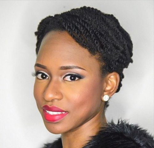 Kinky Twist Updo Hairstyles
 30 Hot Kinky Twists Hairstyles to Try in 2016