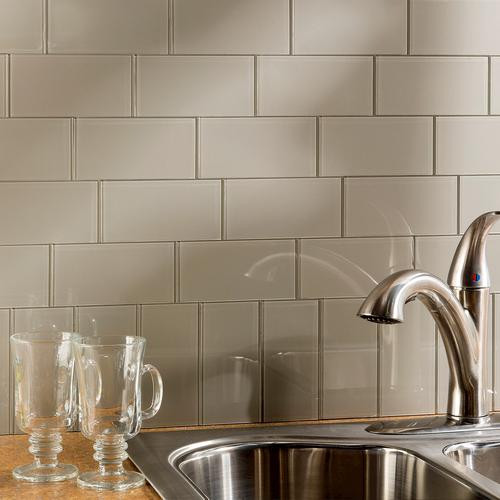 Kitchen Backsplash Menards
 Aspect™ 3" x 6" Peel and Stick Glass Tile Backsplash at