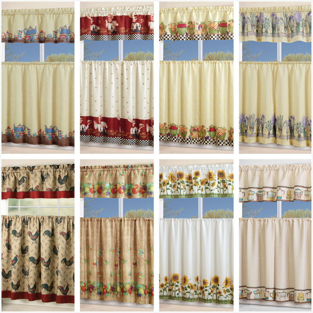 Kitchen Curtains Swags
 3 Piece Kitchen Curtain with Swag and Tier Window