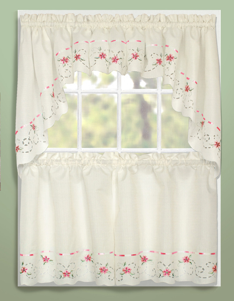 Kitchen Curtains Swags
 Rachael Tier & Swag Curtains Rose United Curtains