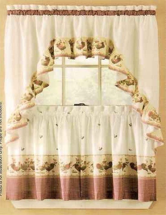 Kitchen Curtains Swags
 NEW SETS CHICKEN ROOSTER KITCHEN CURTAINS & SWAG VALANCE