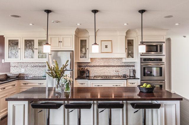 Kitchen Hanging Lights
 My Houzz Custom Transitional Home With Ocean View