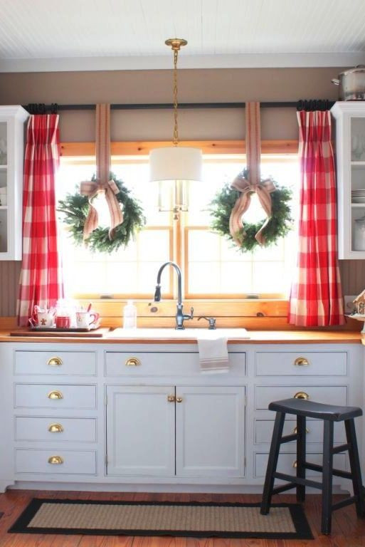 Kitchen Window Curtains Ideas
 The House Talk of the House love this kitchen with