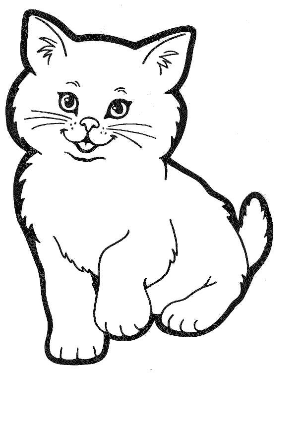 Kitten Coloring Pages For Kids
 Free Printable Cat Coloring Pages For Kids