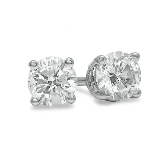 Kohl's Diamond Stud Earrings
 1 2 CT T W Diamond Solitaire Stud Earrings in 14K White