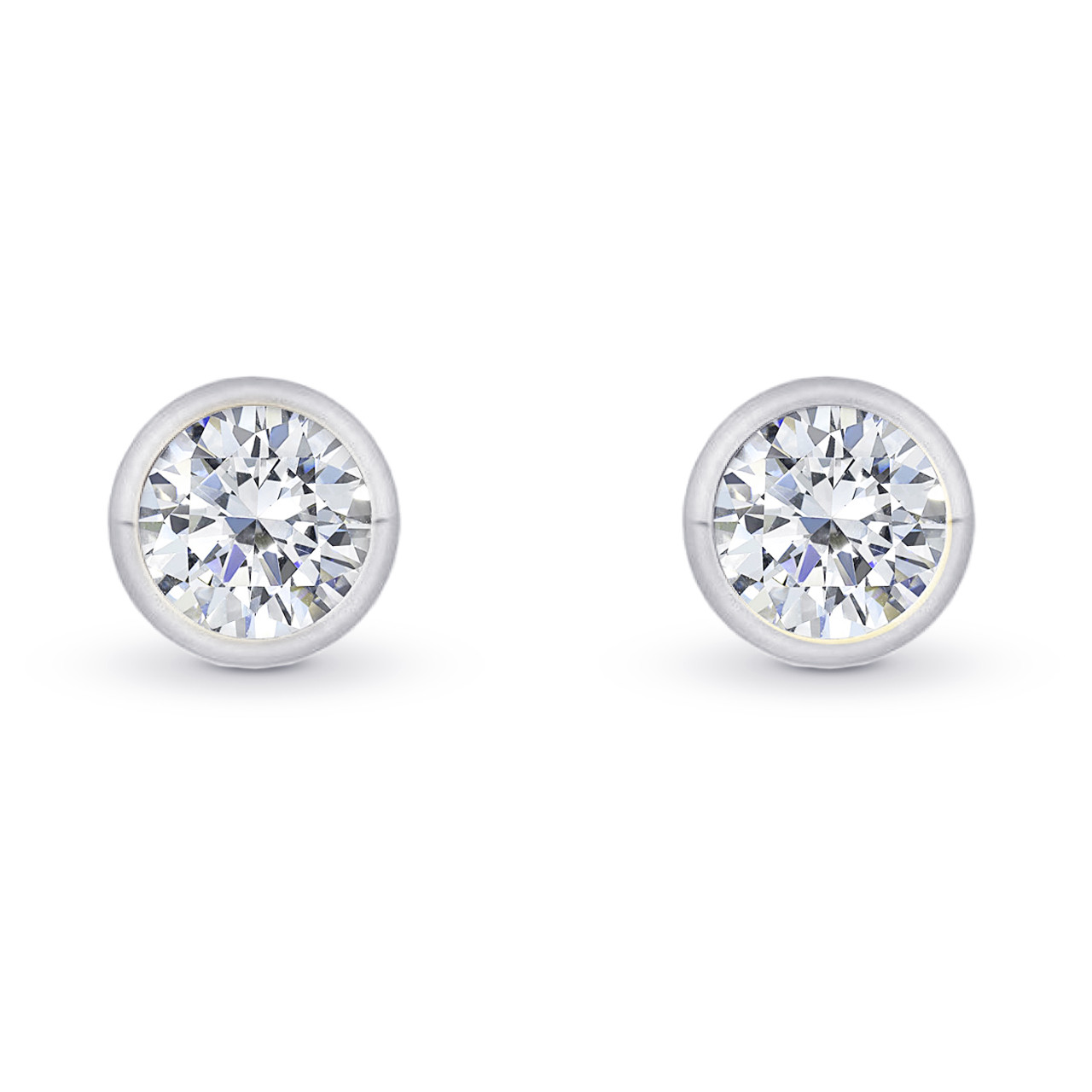 Kohl's Diamond Stud Earrings
 GIA Round Bezel set Diamond Earrings SKU R 1 00Ct TW