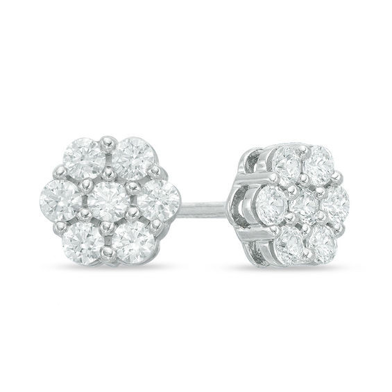 Kohl's Diamond Stud Earrings
 1 2 CT T W posite Diamond Flower Stud Earrings in 10K
