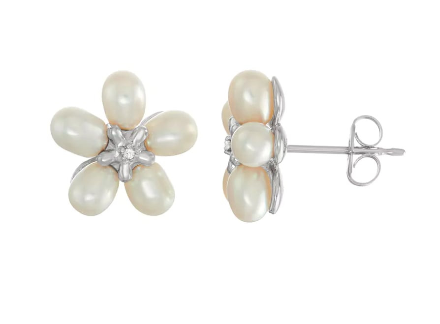 Kohls Pearl Earrings
 Kohl s Freshwater Cultured Pearl Flower Stud Earrings
