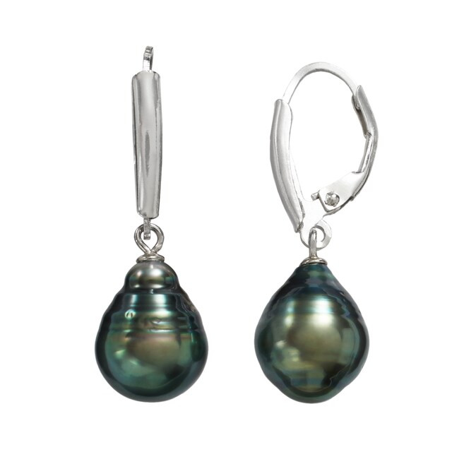 Kohls Pearl Earrings
 Sterling Silver Tahitian Cultured Pearl Drop Earrings