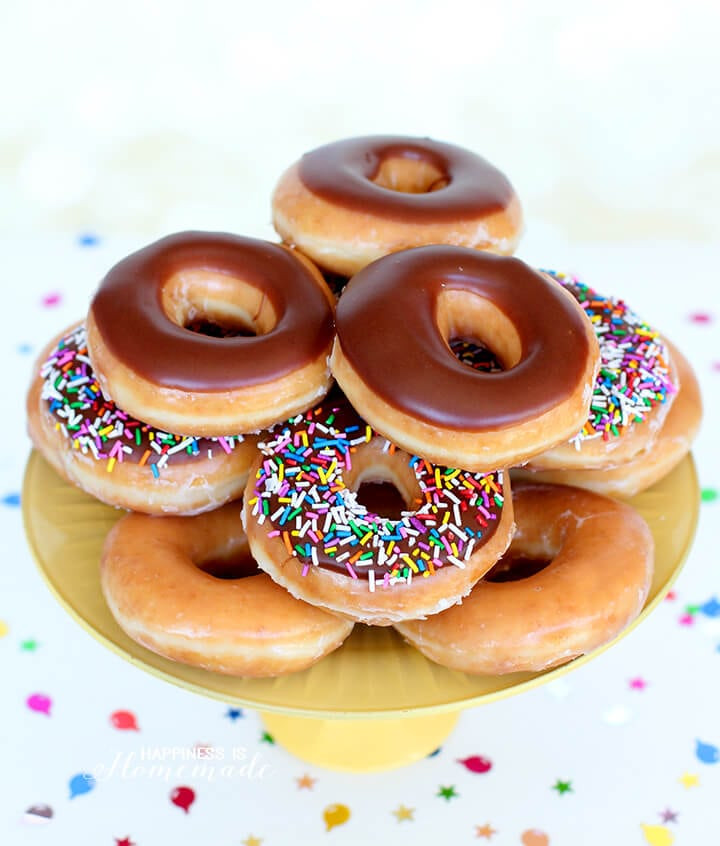 Krispy Kreme Birthday Cake
 Krispy Kreme Donut Birthday Cake Happiness is Homemade