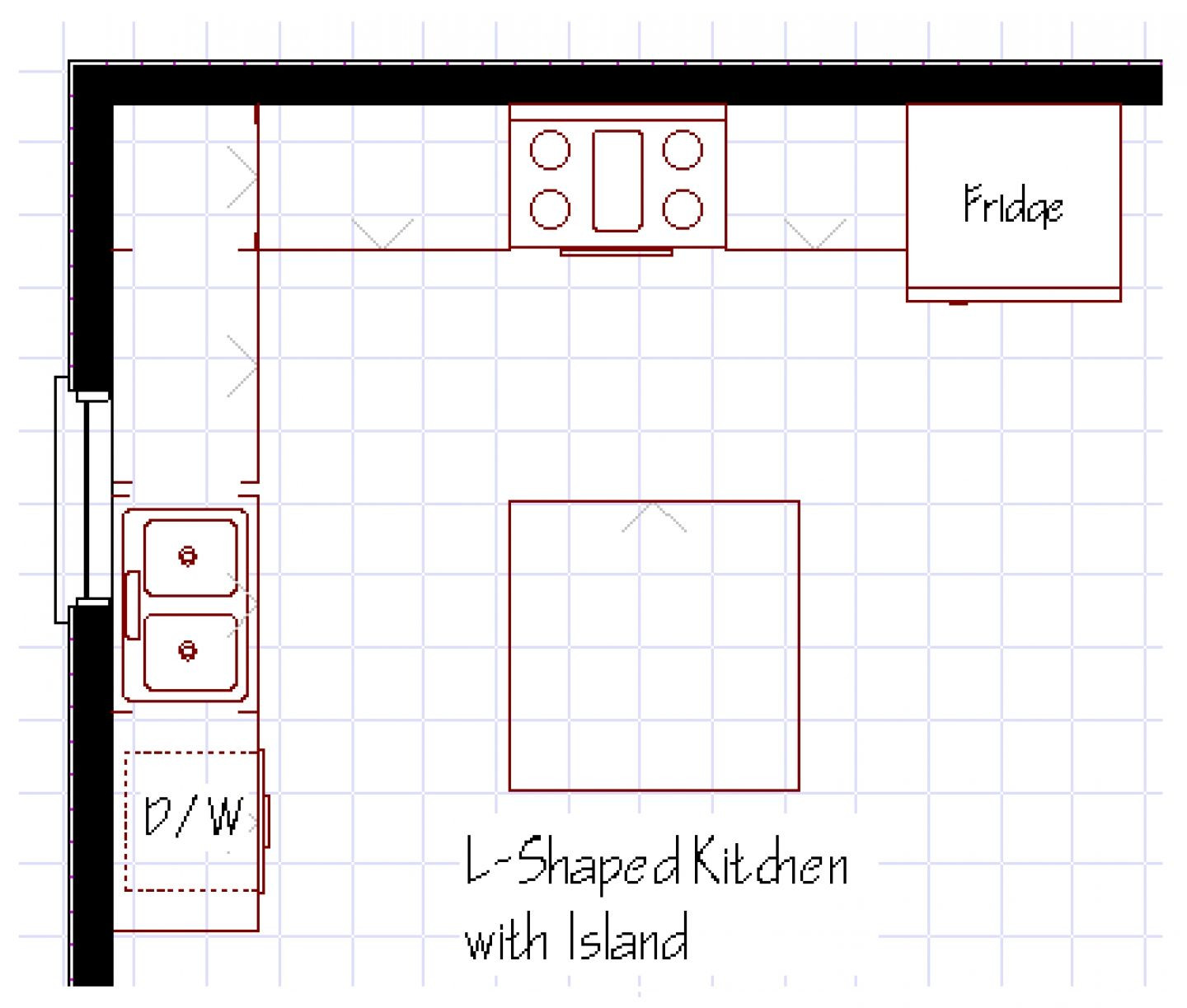 L Shaped Kitchen Floor Plans
 l shape kitchen layout