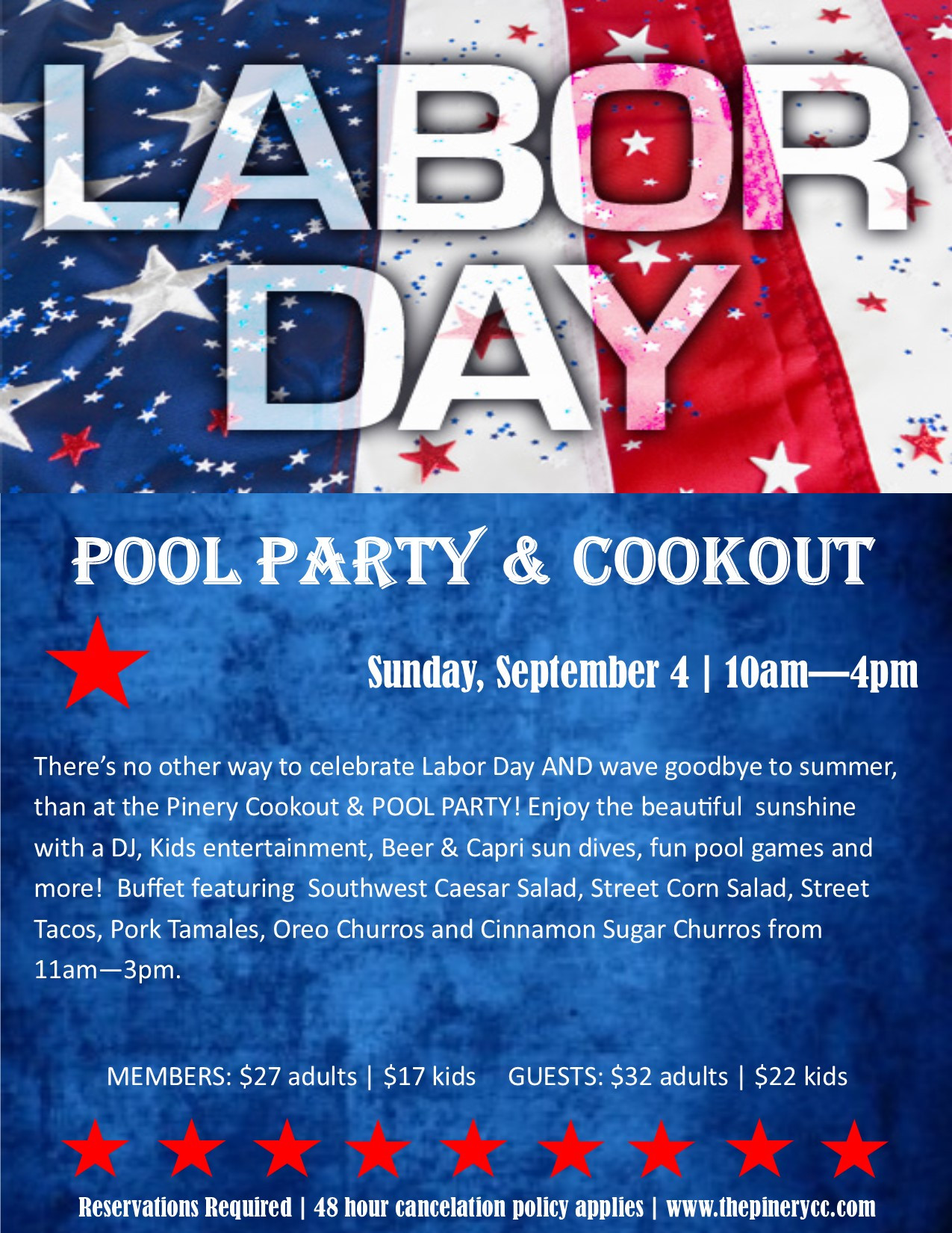 Labor Day Pool Party Ideas
 Labor Day Pool Party The Pinery Country Club