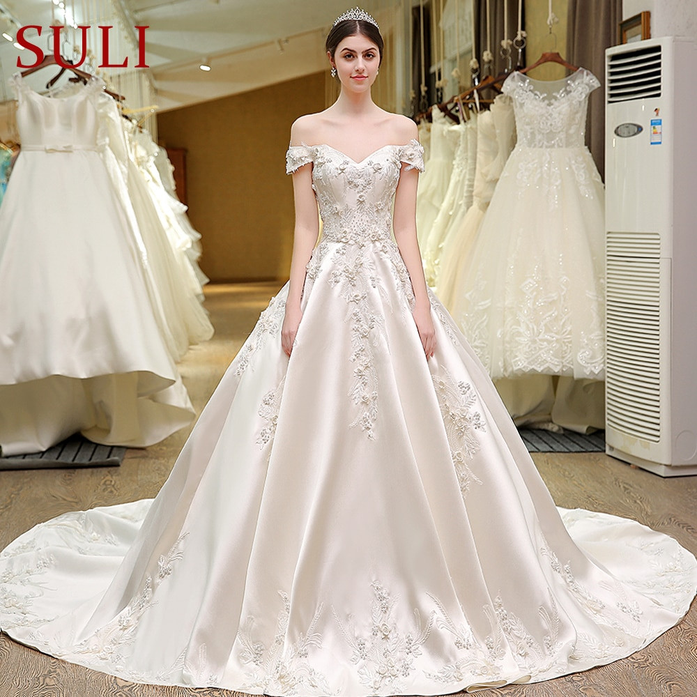 Lace Designer Wedding Gowns
 Aliexpress Buy SL 82 Sweetheart Bling Bridal Gowns