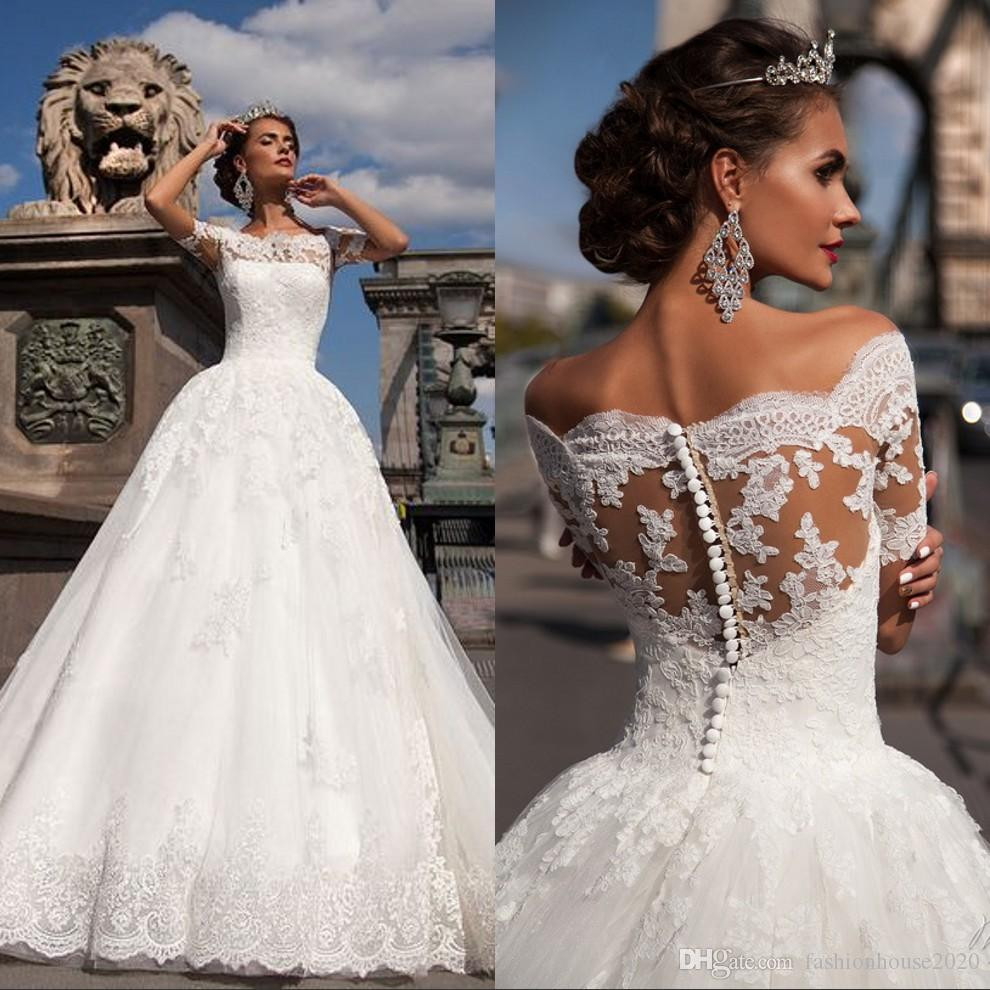 Lace Designer Wedding Gowns
 Discount Vintage Lace Wedding Dresses 2017 f The