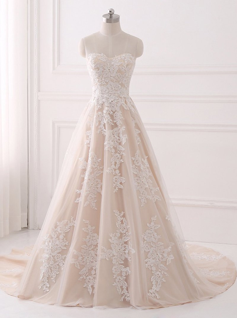 Lace Designer Wedding Gowns
 A line Wedding Dresses Lace Wedding Dress Elegant Bridal