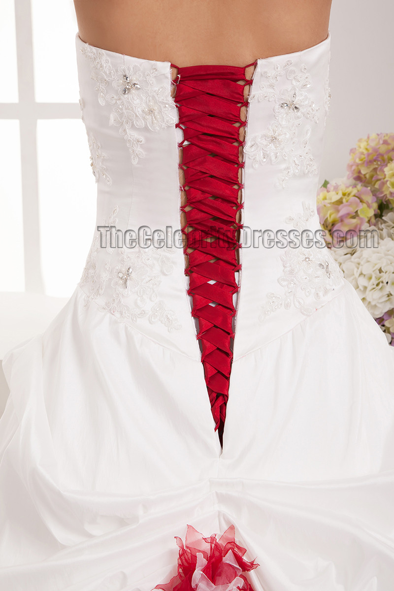 Lace Up Wedding Dresses
 Floor Length A Line Strapless Sweetheart Lace Up Wedding