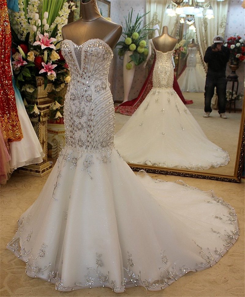 Lace Up Wedding Dresses
 Luxury Mermaid Wedding Dresses 2015 Sweetheart Lace up