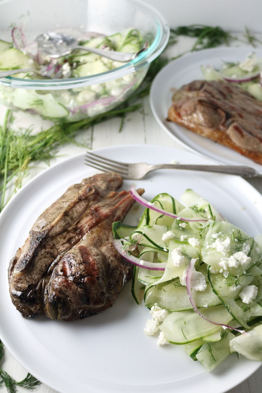 Lamb Chops Side Dishes
 Grilled Lamb Chops with Cucumber Feta Salad WildeFlavors