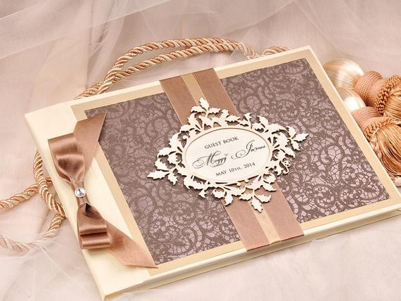 Laser Cut Wedding Guest Book
 Items similar to Wedding Guest Book Guestbook