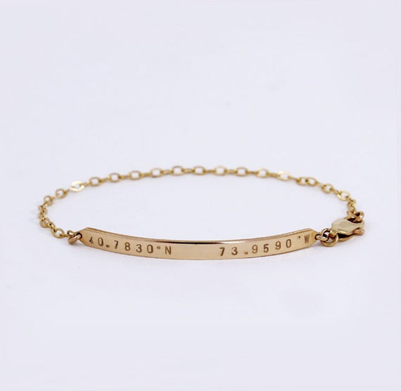 Latitude And Longitude Bracelet
 Coordinates bracelet Latitude longitude bracelet by